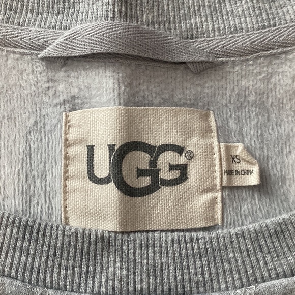 UGG Heather gray sweatshirt/plush inside - Picture 3 of 5